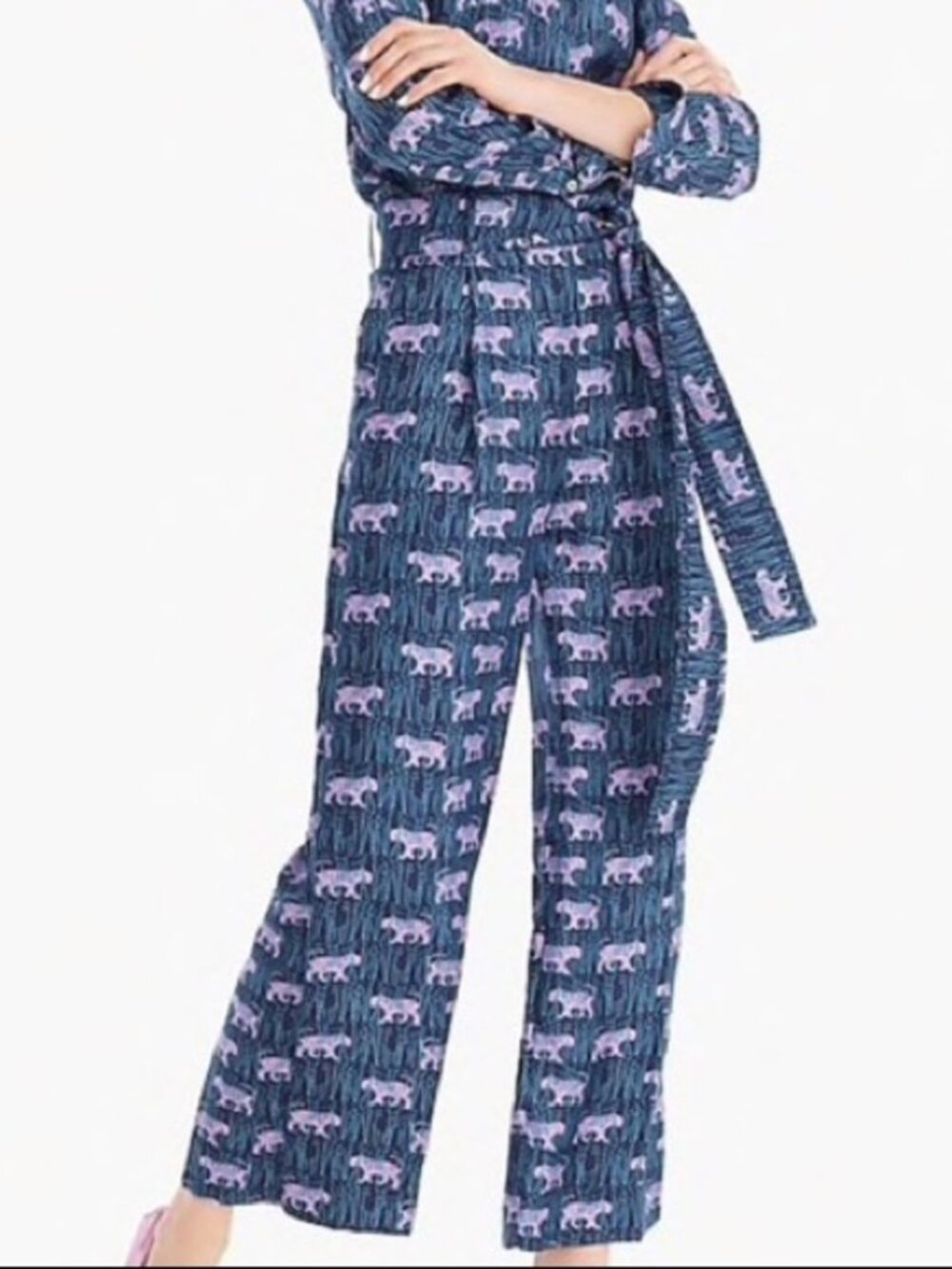 J. Crew Collection 100% Silk "Tiger" Set